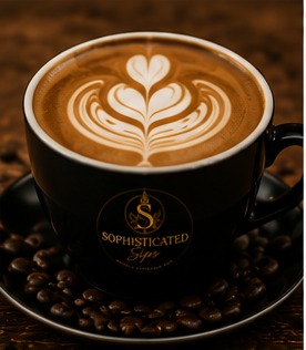 Latte art close-up