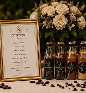 Bottled coffee display